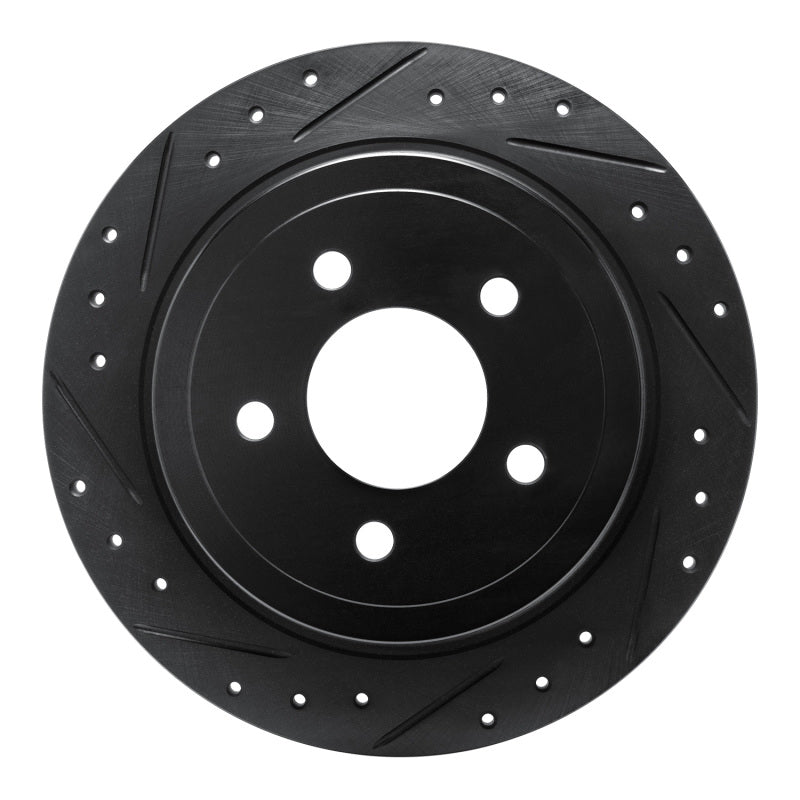 R1 Concepts R1 03-05 Ford Explorer Sport Rear Left Drilled & Slotted Black Brake Rotor