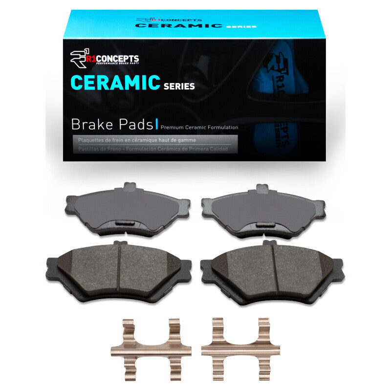 R1 Concepts R1 95-97 Ford Crown Victoria Front Ceramic Pads & Hardware Kit