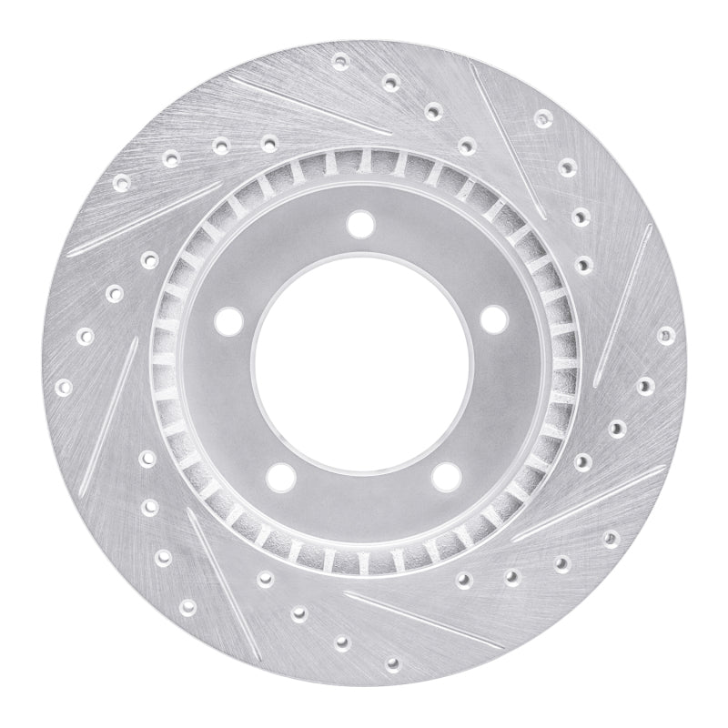 R1 Concepts R1 96-98 Suzuki SIDEKICK Front Left Drilled & Slotted Silver Brake Rotor