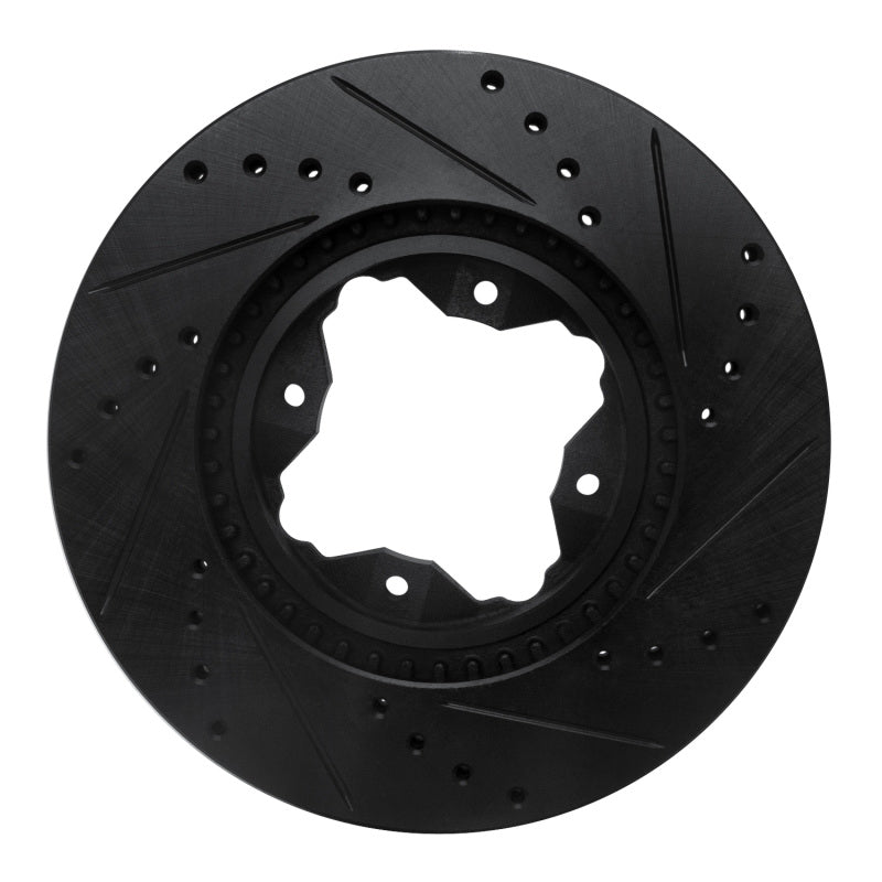 R1 Concepts R1 91-97 Acura CL Front Left Drilled & Slotted Black Brake Rotor