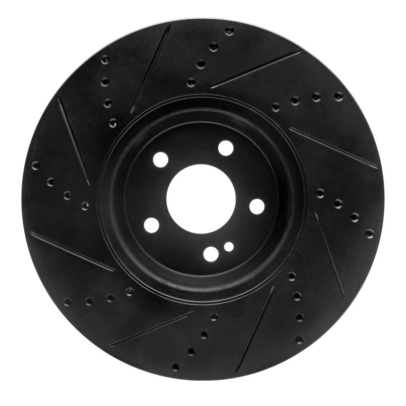 R1 Concepts R1 15-23 Mercedes-Benz E250 Front Right Drilled & Slotted Black Brake Rotor