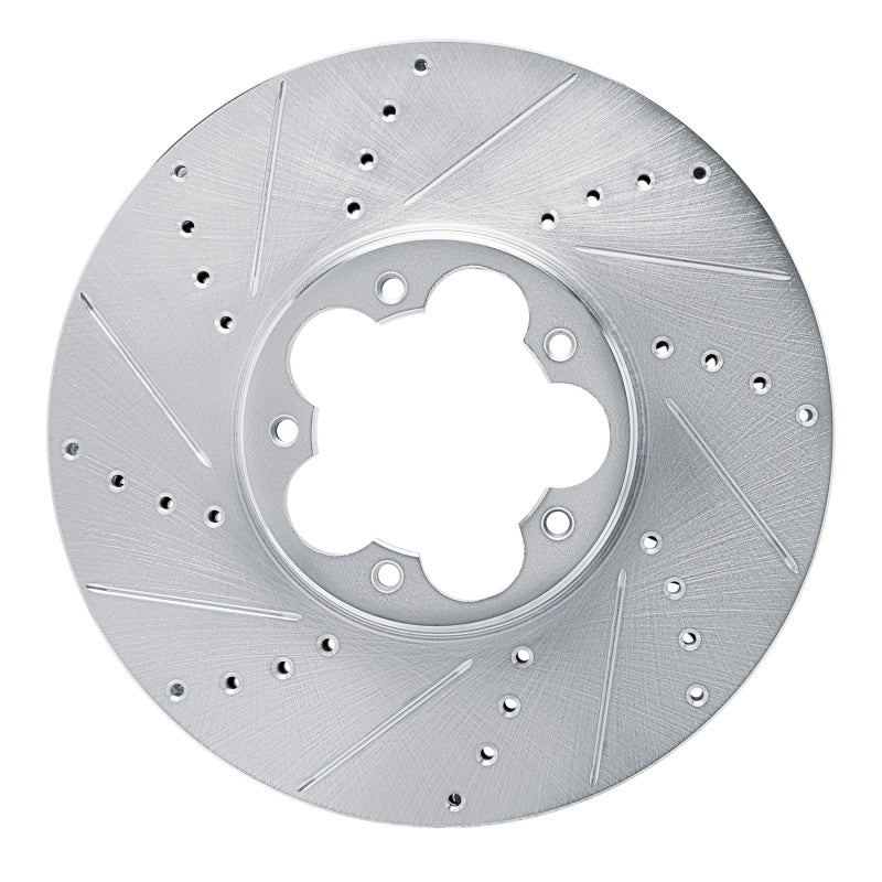 R1 Concepts R1 20-25 Ford E-Transit Front Left Drilled & Slotted Silver Brake Rotor