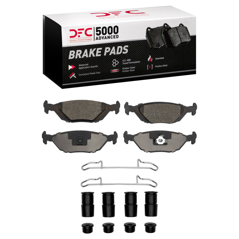 DFC 86-98 Saab 900/9000 Rear 5000 Advanced Low Metallic Brake Pads and Hardware Kit