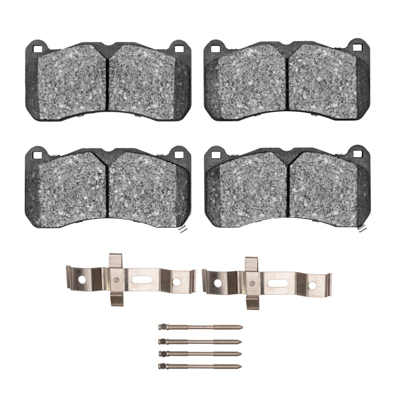 R1 Concepts R1 13-14 Ford Mustang Front Semi Met Pads & Hardware Kit