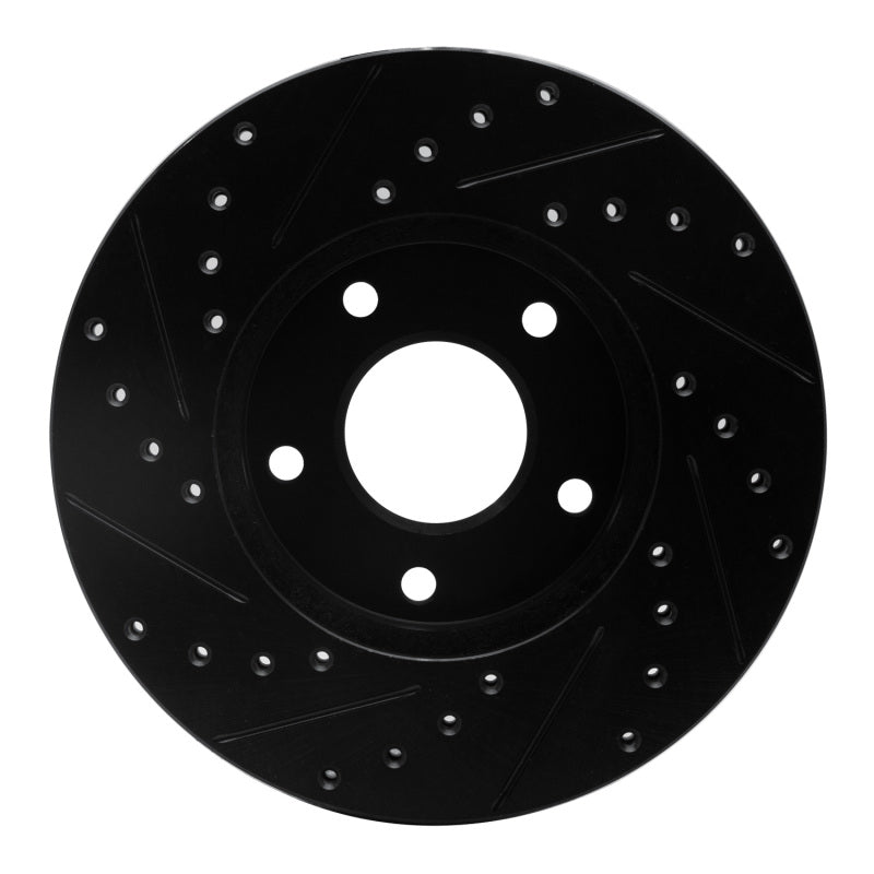 R1 Concepts R1 02-07 Nissan X-Trail (Mexico) Front Right Drilled & Slotted Black Brake Rotor