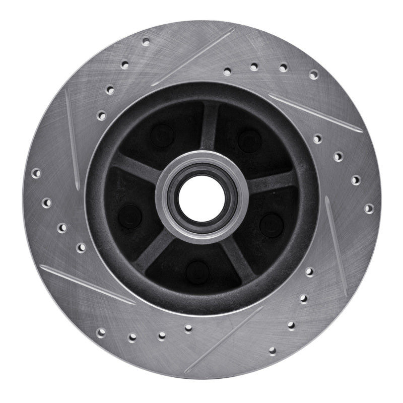 R1 Concepts R1 1988-1991 Chevrolet C1500 Front Right Drilled & Slotted Silver Brake Rotor