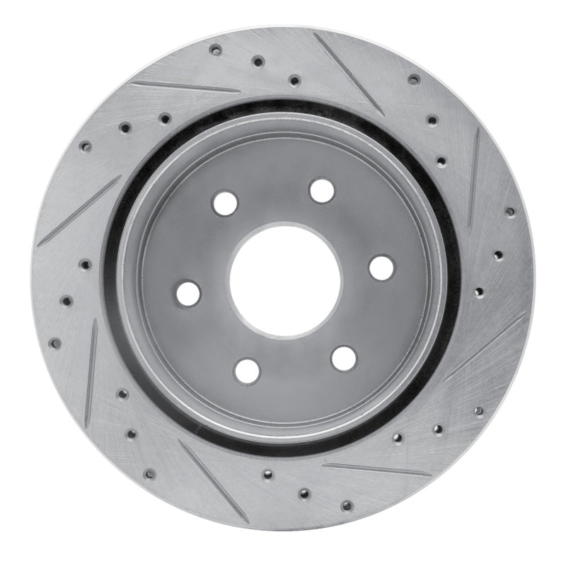 R1 Concepts R1 03-05 Chevrolet Express 2500 Rear Left Drilled & Slotted Silver Brake Rotor