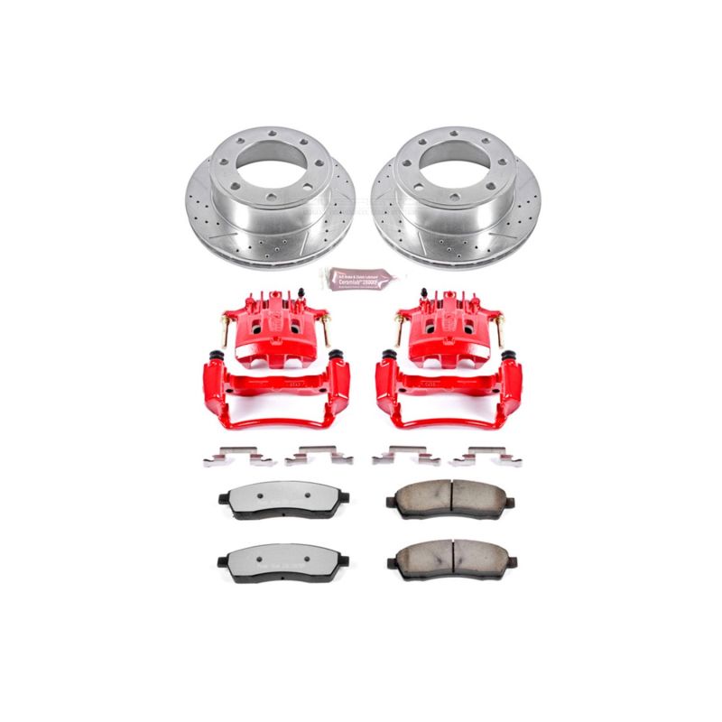 PowerStop Power Stop 00-04 Ford F-350 Super Duty Rear Z36 Truck&Tow Kit w/Cals