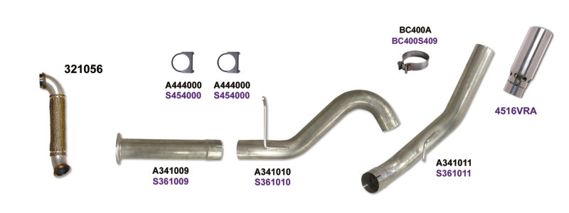 Diamond Eye Performance Diamond Eye KIT 4in DPF-BACK Single w/ TDP AL 07.5-10 Chevy/GMC 6.6L Duramax 2500/3500