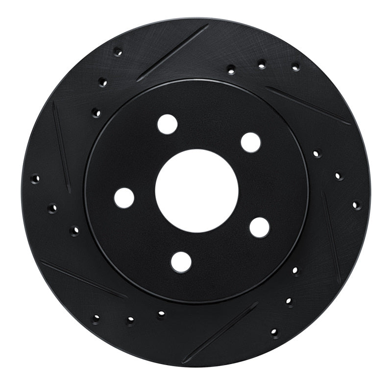 R1 Concepts R1 88-90 Dodge Monaco Front Left Drilled & Slotted Black Brake Rotor