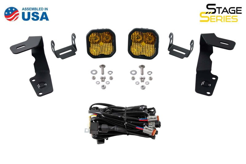 Diode Dynamics 15-21 Subaru WRX/STi Pro Stage Series 2in LED Ditch Light Kit - Yellow Combo