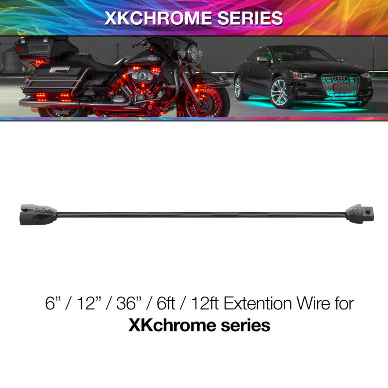 XKGLOW XK Glow 12 Foot - 4 Pin Extension Wire for XKchrome & 7 Color Series