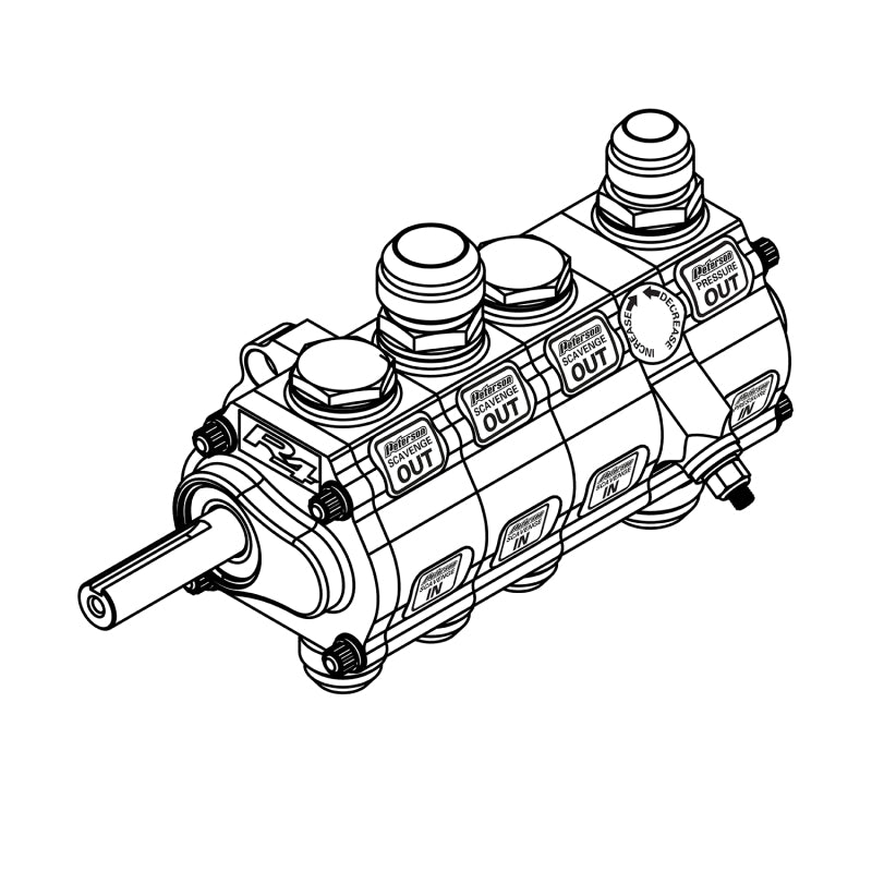 Peterson Fluid Systems R4 4-Stage Oil Pump - Left Side Mount - Rear Drive
