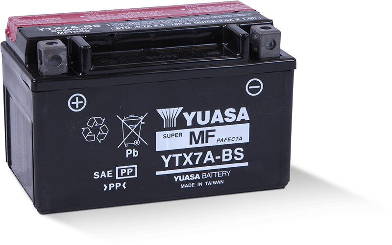 Yuasa Battery Yuasa YTX7A-BS Maintenance Free AGM 12-Volt Battery w/Bottle