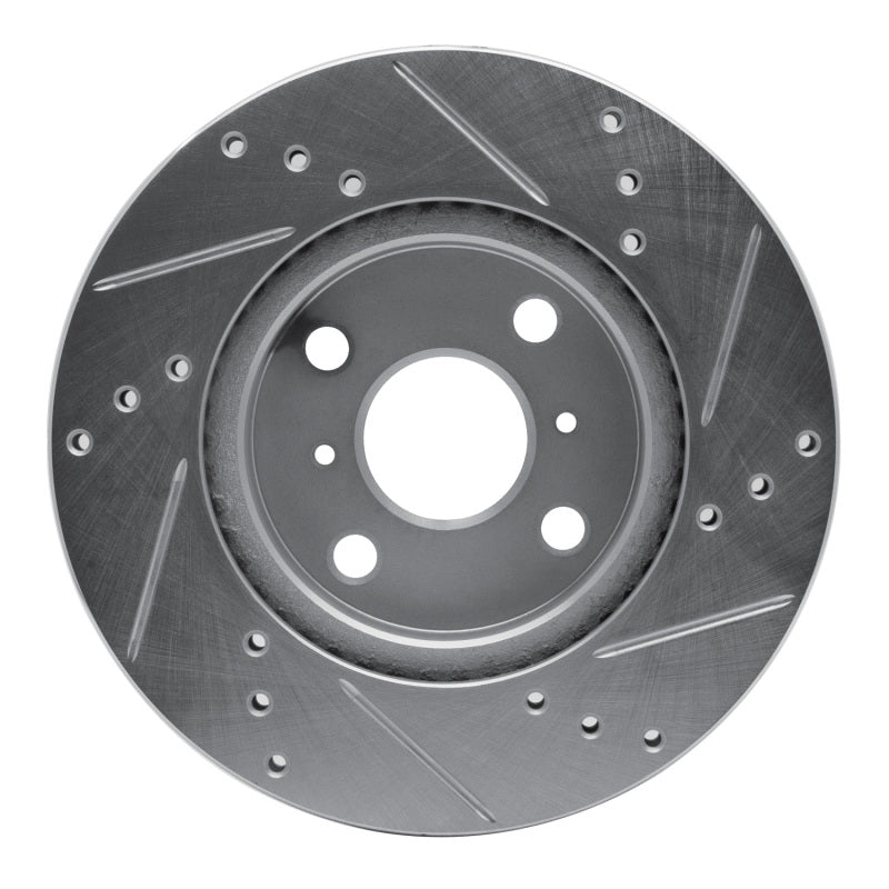 R1 Concepts R1 12-15 Scion IQ Front Left Drilled & Slotted Silver Brake Rotor