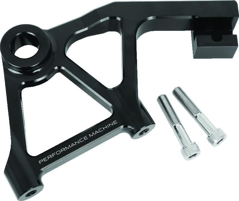 Performance Machine Touring Rear Rad Cal Bracket Assembly - Black Ano