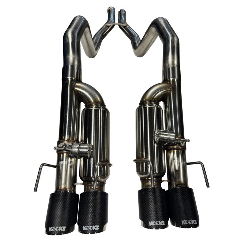 Kooks Headers Kooks 09-13 Chevrolet Corvette Z06/ZR1 3in. Valved Axle-Back Exhaust w/ CF Tips