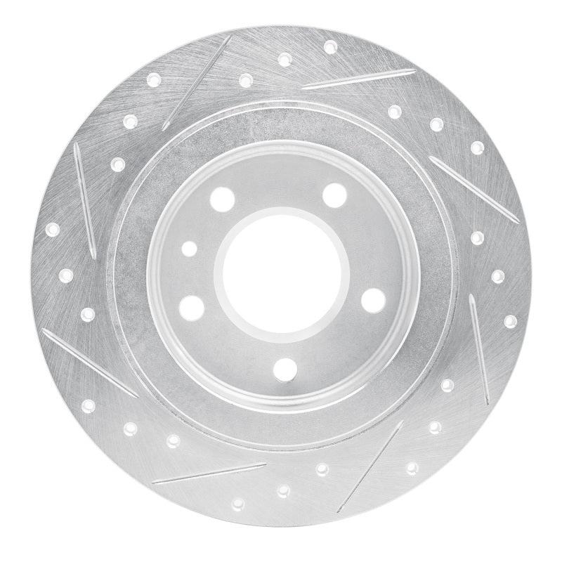 R1 Concepts R1 11-19 Buick CASCADA Rear Right Drilled & Slotted Silver Brake Rotor