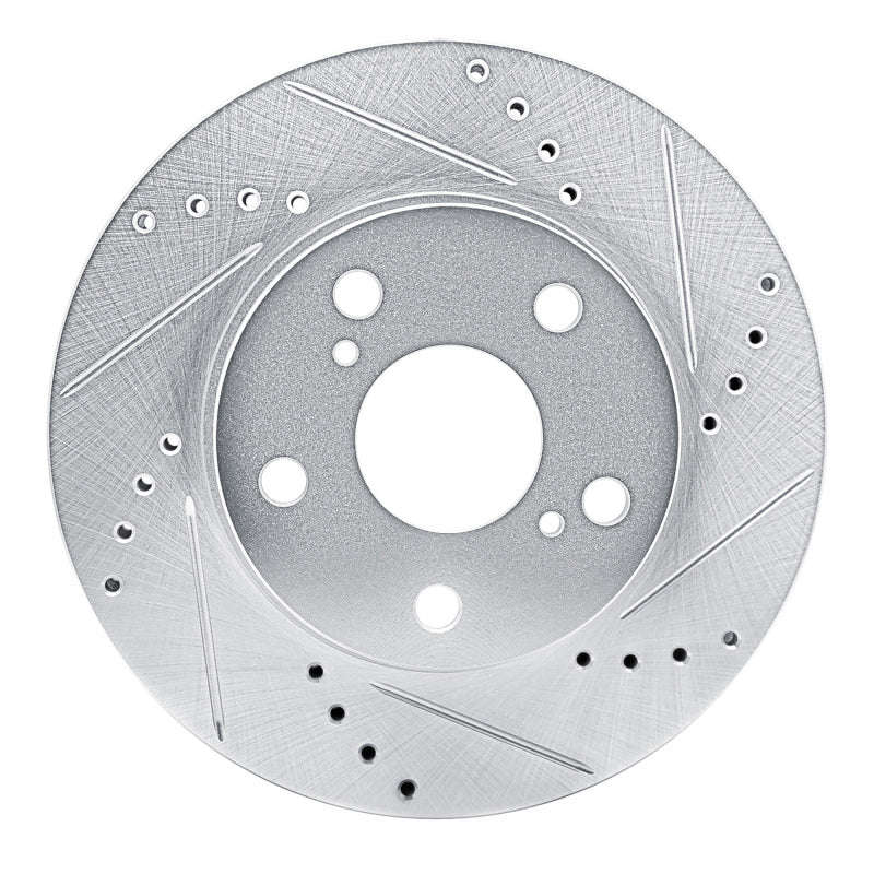 R1 Concepts R1 13-19 Toyota Hilux (Mexico) Front Right Drilled & Slotted Silver Brake Rotor