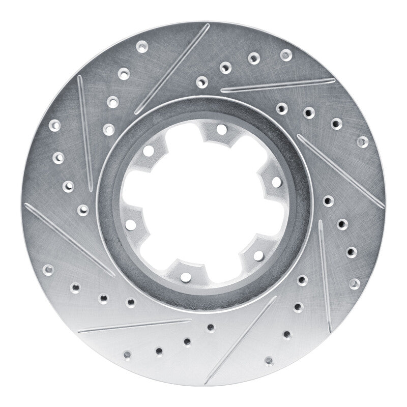 R1 Concepts R1 96-04 Infiniti QX4 Front Right Drilled & Slotted Silver Brake Rotor