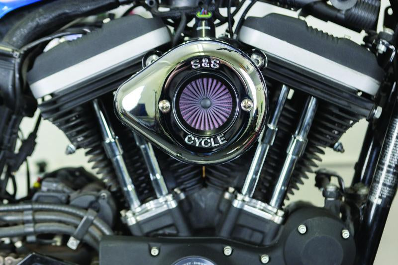 S&S Cycle 2007+ XL Models Stealth Air Stinger w/ Chrome Teardrop