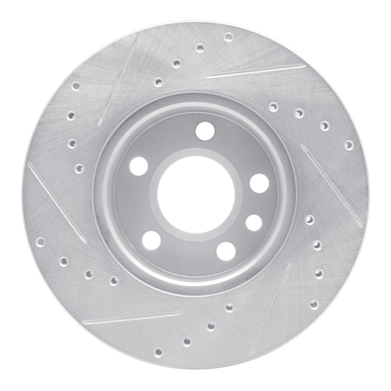 R1 Concepts R1 92-95 Volkswagen EuroVan Front Right Drilled & Slotted Silver Brake Rotor