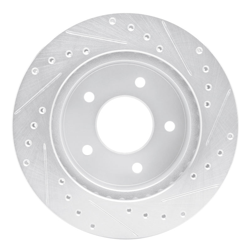 R1 Concepts R1 90-02 Chevrolet ASTRO Front Left Drilled & Slotted Silver Brake Rotor