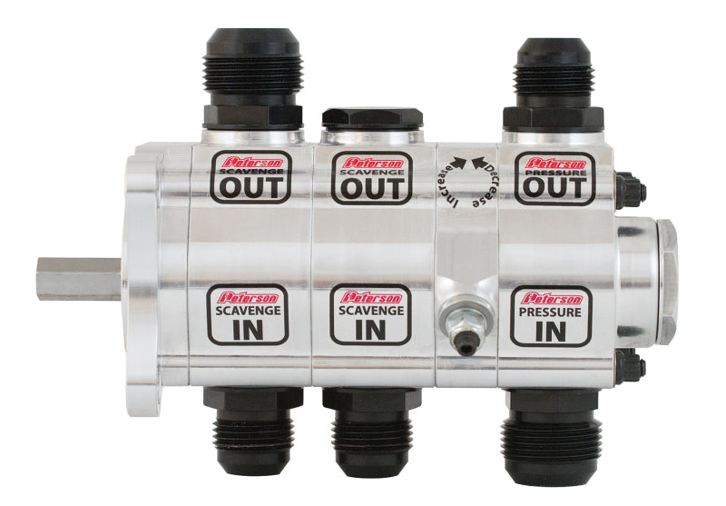 Peterson Fluid Systems R4 3-Stage Oil Pump - Right Side Mount - Rear Drive - Front Pressure