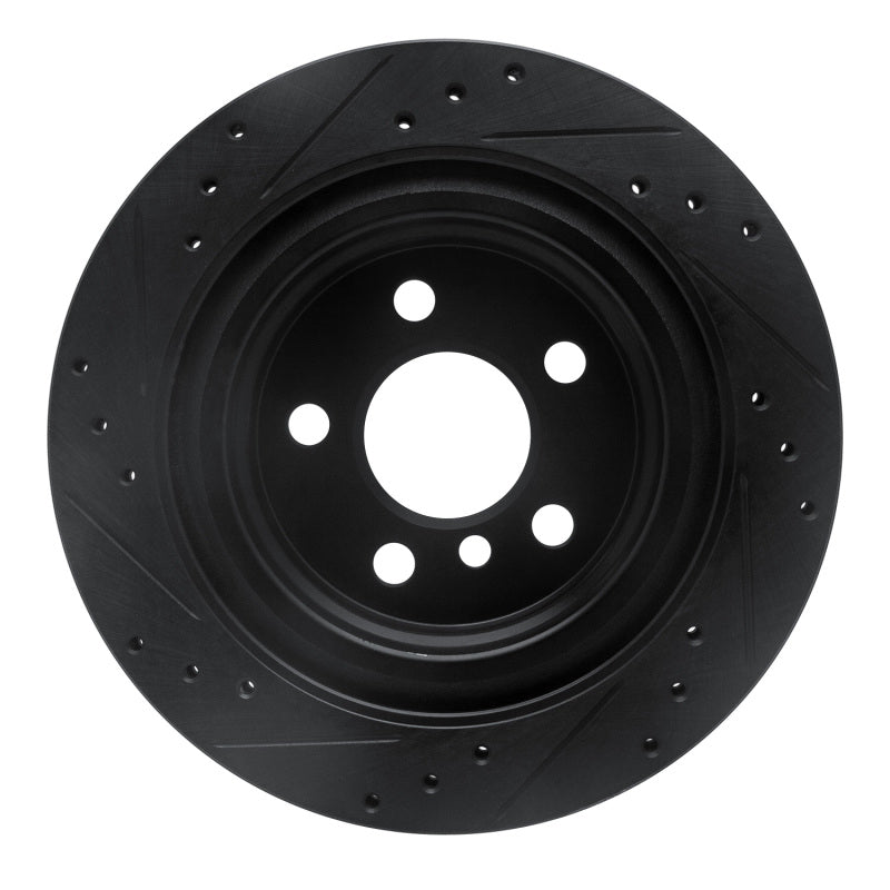 R1 Concepts R1 16-26 BMW 228I Gran Coupe Rear Right Drilled & Slotted Black Brake Rotor