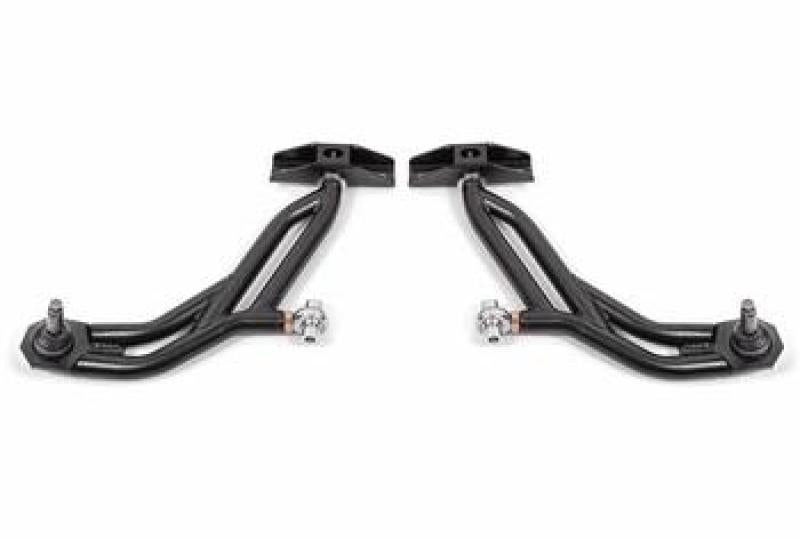 BMR Suspension BMR 10-14 Ford Mustang Adj. Lower A-Arms w/ Delrin/Rod End / 19mm Tall Ball Joint - Black Hammertone