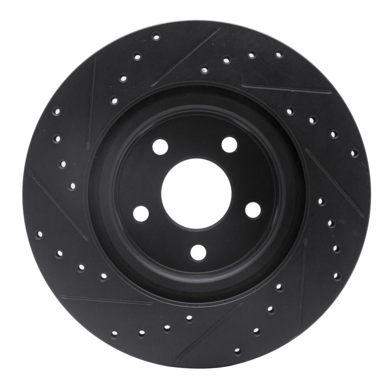 R1 Concepts R1 07-10 Chevrolet HHR Front Right Drilled & Slotted Black Brake Rotor