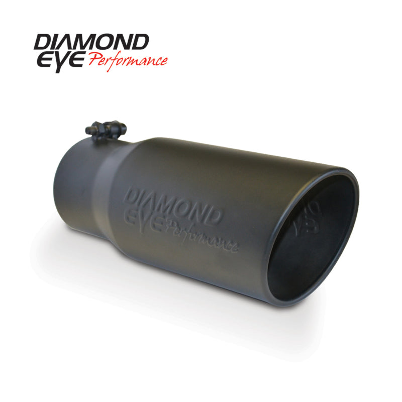 Diamond Eye Performance Diamond Eye TIP 4in-5inX12in BOLT-ON ROLLED ANGLE 15 ANGLE CUT DIAMOND EYE BLACK POWDERCOAT