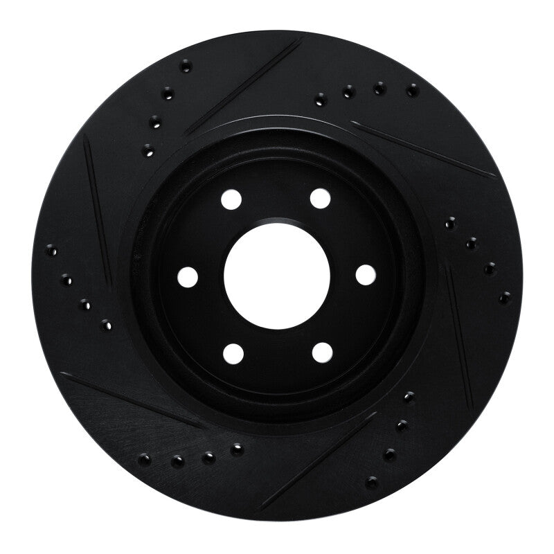 R1 Concepts R1 16-22 Nissan NP300 Frontier (Mexico) Front Right Drilled & Slotted Black Brake Rotor