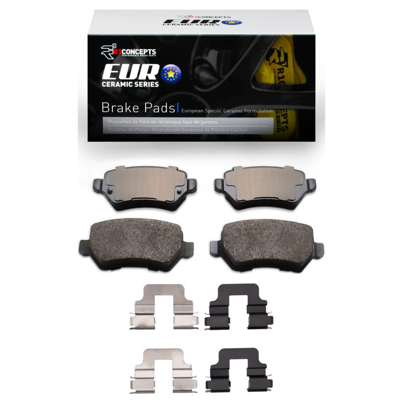 R1 Concepts R1 02-08 Saturn Astra Rear Euro Ceramic Brake Pads and Hardware Kit