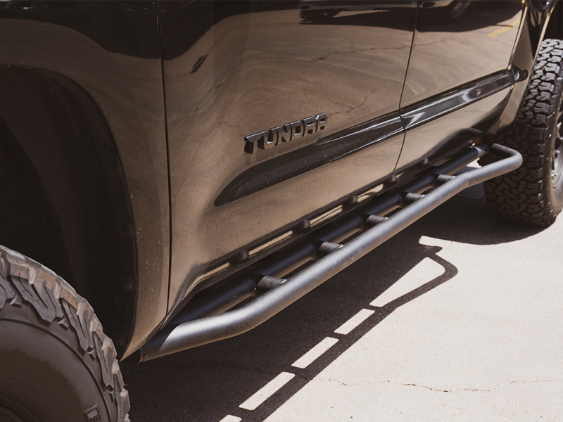 Cali Raised LED Cali Raised 14-21 Toyota Tundra Trail Edition Rock Sliders - No Kick Out / Raw