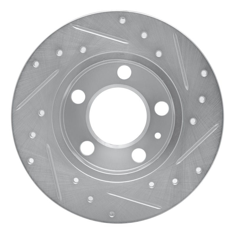 R1 Concepts R1 98-24 Audi A1 (Mexico) Rear Left Drilled & Slotted Silver Brake Rotor
