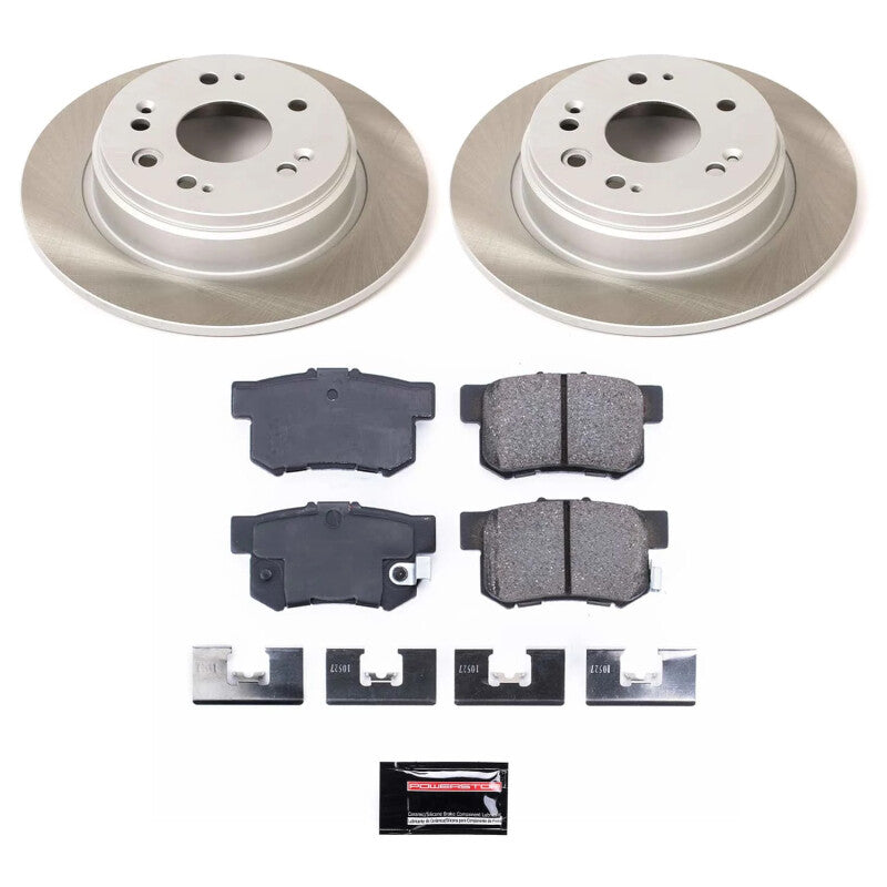 PowerStop Power Stop 02-04 Honda CR-V Rear Semi-Coated Rotor Kit