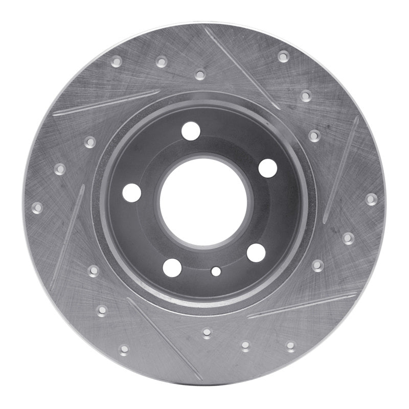 R1 Concepts R1 02-08 Chevrolet Meriva (Mexico) Rear Left Drilled & Slotted Silver Brake Rotor