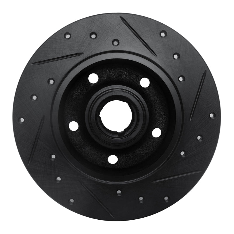 R1 Concepts R1 96-08 Audi A4 (Mexico) Rear Left Drilled & Slotted Black Brake Rotor