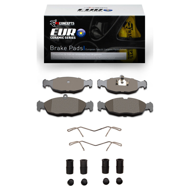 R1 Concepts R1 95-99 Jaguar Xjs Front Euro Ceramic Brake Pads and Hardware Kit