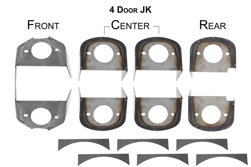 RustBuster Rust Buster 2007-2018 Jeep Wrangler 4-Door Frame Body Mounts