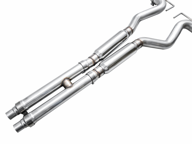 AWE Tuning AWE 2024 Ford Mustang GT Fastback S650 RWD Track Edition Cat-Back Exhaust w/ Quad Chrome Silver Tips