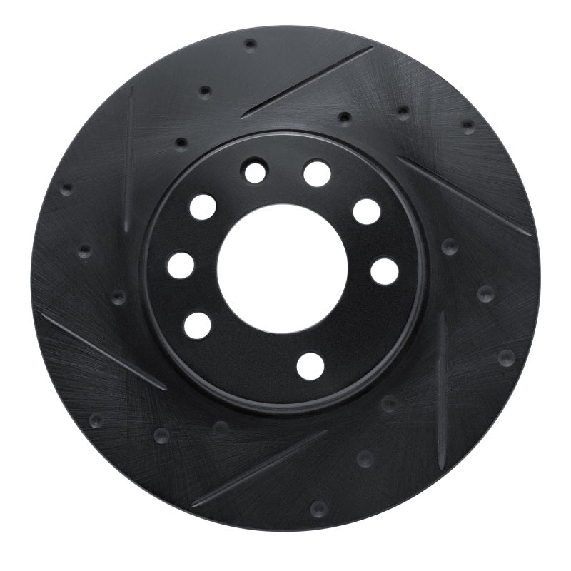 R1 Concepts R1 02-08 Chevrolet Meriva (Mexico) Front Left Drilled & Slotted Black Brake Rotor