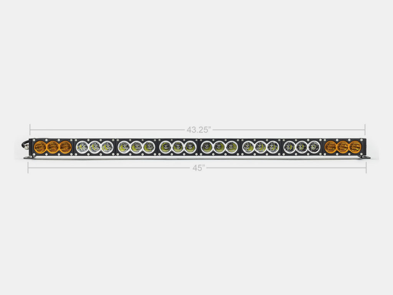 Cali Raised LED Cali Raised 43 Amber/White Dual Function Led Bar - Dual Function Wire Harness/Small Dual Function S
