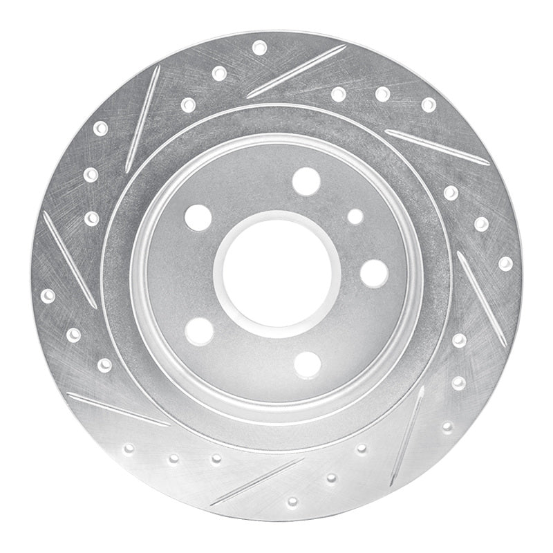 R1 Concepts R1 11-16 Buick Regal Rear Right Drilled & Slotted Silver Brake Rotor