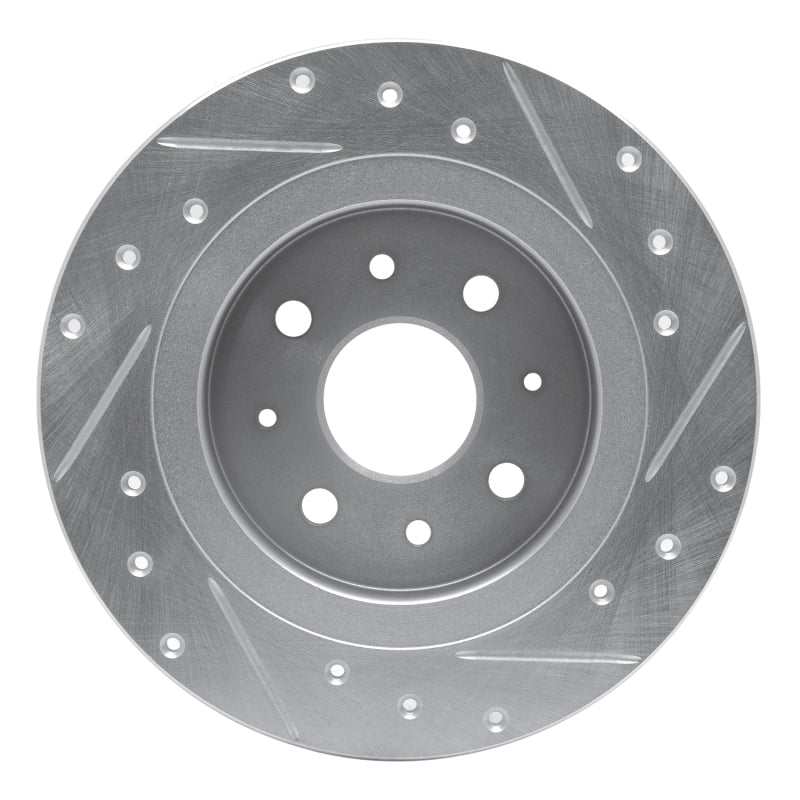 R1 Concepts R1 98-03 Kia SEPHIA Rear Left Drilled & Slotted Silver Brake Rotor