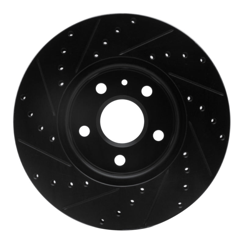 R1 Concepts R1 10-25 Buick Allure Front Right Drilled & Slotted Black Brake Rotor