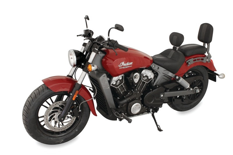 Mustang Motorcycle Mustang 15-21 Indian Scout Standard Touring Solo Seat w/Driver Backrest - Black