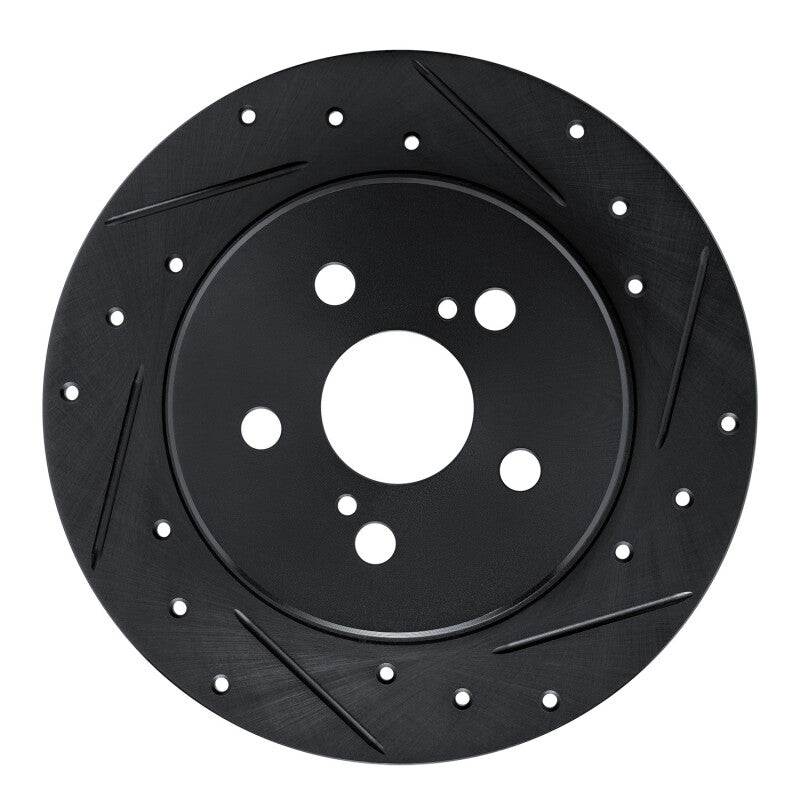 R1 Concepts R1 19-25 Toyota Corolla (Mexico) Rear Right Drilled & Slotted Black Brake Rotor