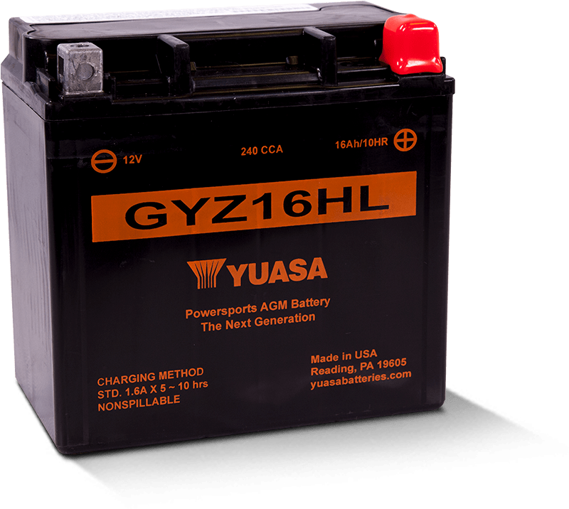 Yuasa Battery Yuasa GYZ16HL High Performance Maintenance Free AGM 12-Volt Battery